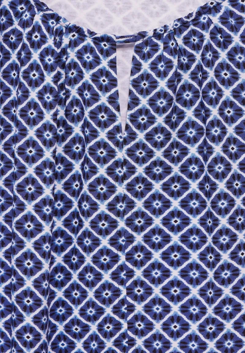 Street One Shirts*Print Materialmix T-Shirt deep blue