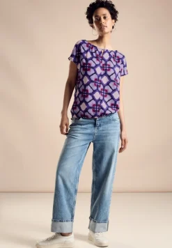 Street One Shirts*Print Materialmix T-Shirt bellflower lilac