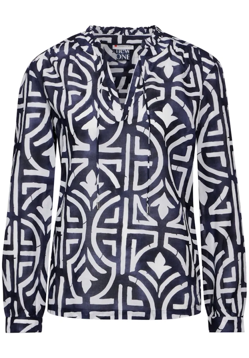 Street One Blusen*Print Tunika Bluse deep blue