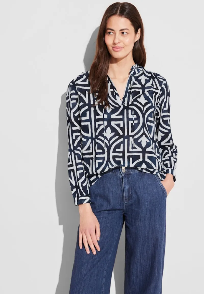 Street One Blusen*Print Tunika Bluse deep blue
