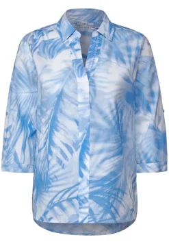 Cecil Blusen*Printbluse in Light Cotton tranquil blue