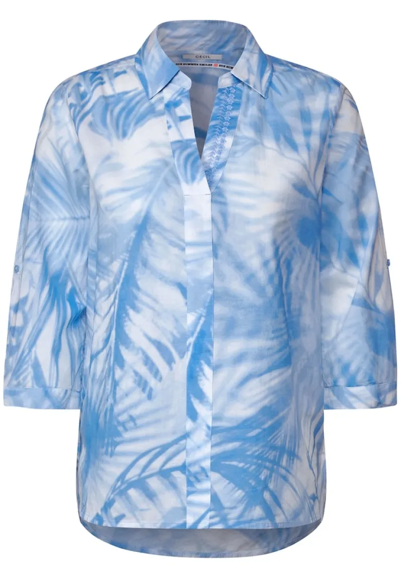 Cecil Blusen*Printbluse in Light Cotton tranquil blue
