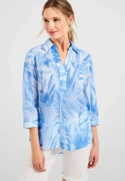 Cecil Blusen*Printbluse in Light Cotton tranquil blue