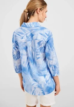 Cecil Blusen*Printbluse in Light Cotton tranquil blue