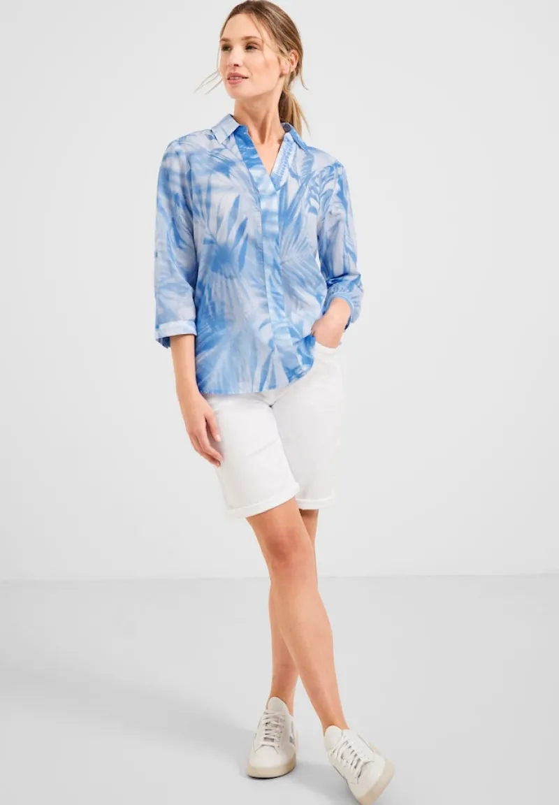 Cecil Blusen*Printbluse in Light Cotton tranquil blue
