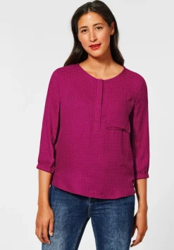 Street One Blusen*Printbluse in Viskose lavish pink