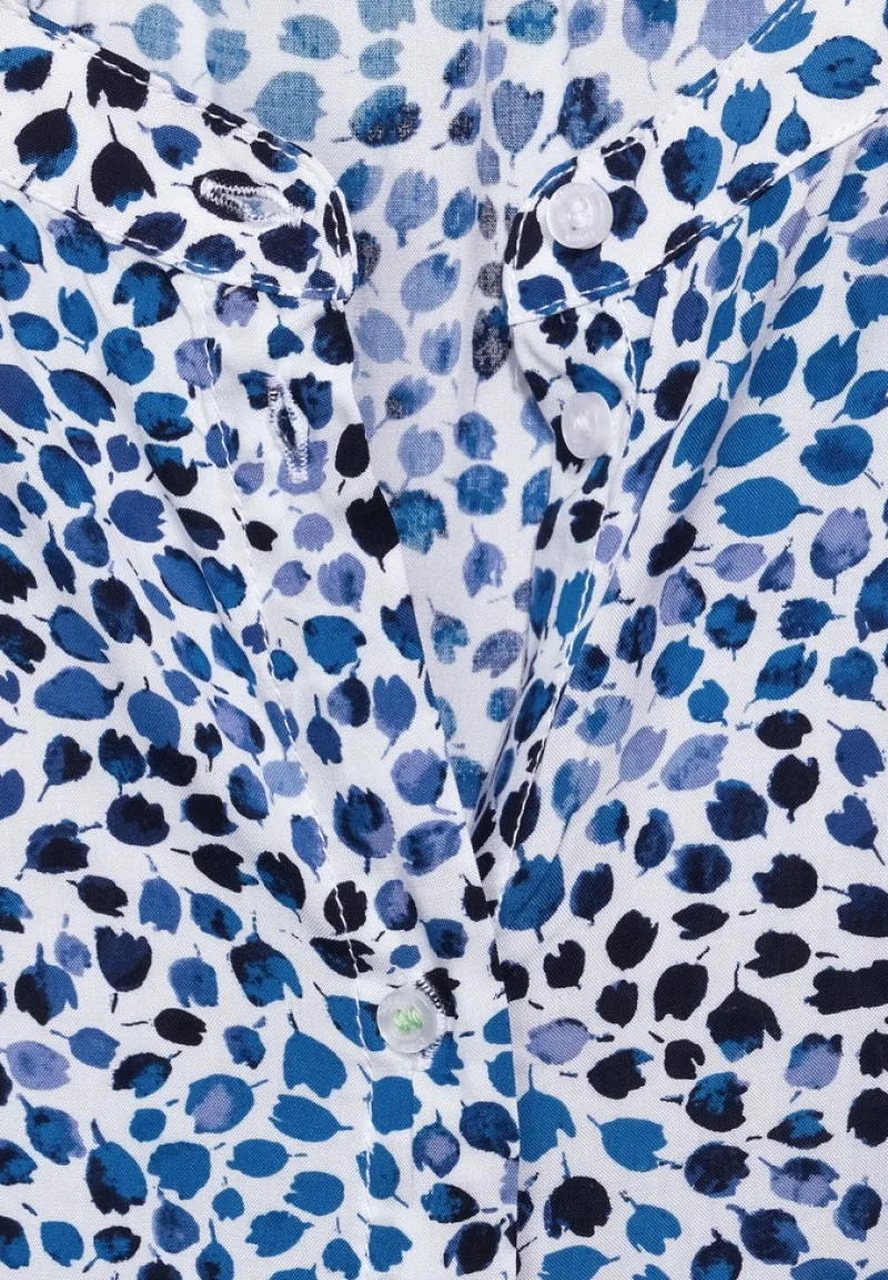 Street One Blusen*Printbluse mit Stehkragen off white