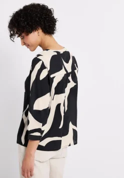 Street One Blusen*Print-Bluse mit Tape-Details whale tail grey