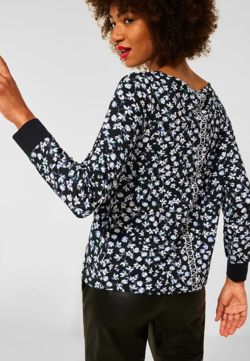 Street One Shirts*Printshirt im Materialmix Black