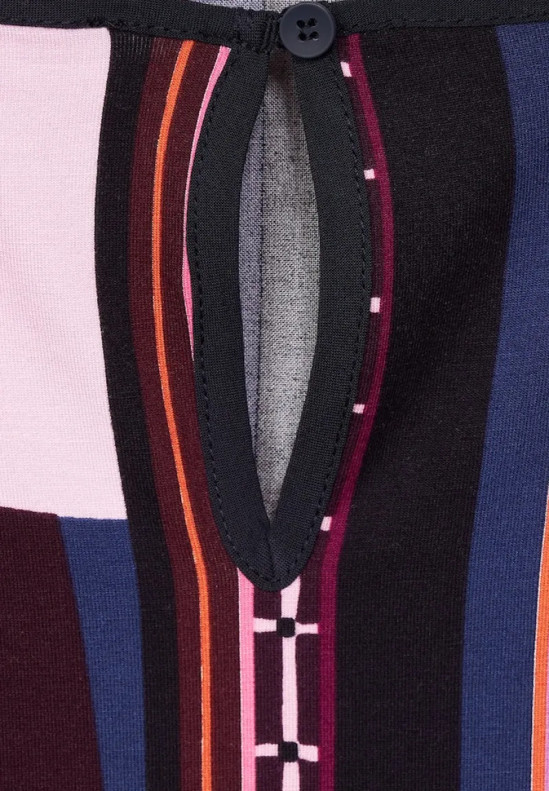 Street One Shirts*Printshirt im Materialmix purple brown