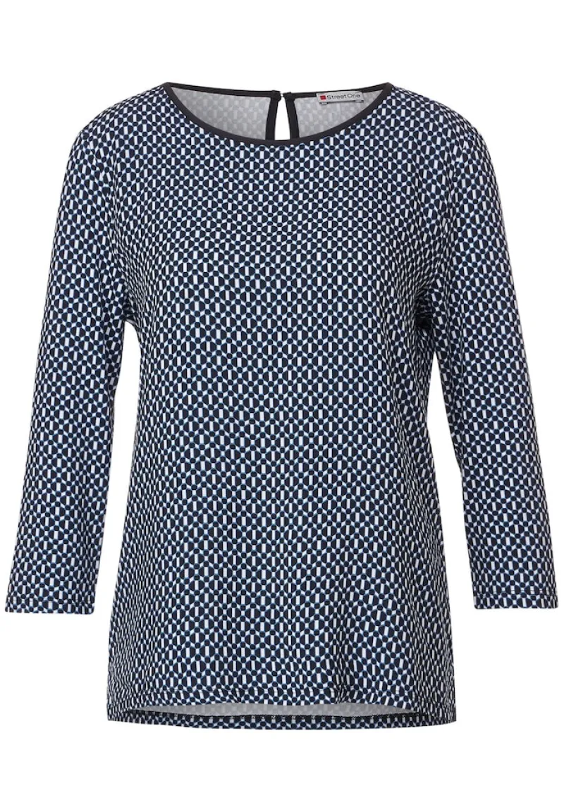 Street One Shirts*Printshirt im Materialmix deep blue