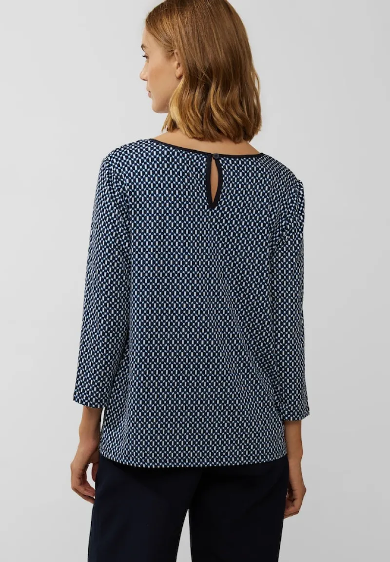 Street One Shirts*Printshirt im Materialmix deep blue