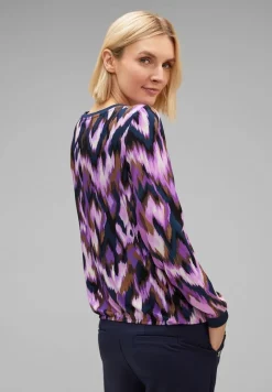 Street One Shirts*Printshirt im Materialmix deep pure lilac