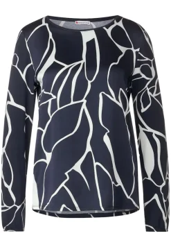 Street One Shirts*Printshirt im Materialmix deep blue