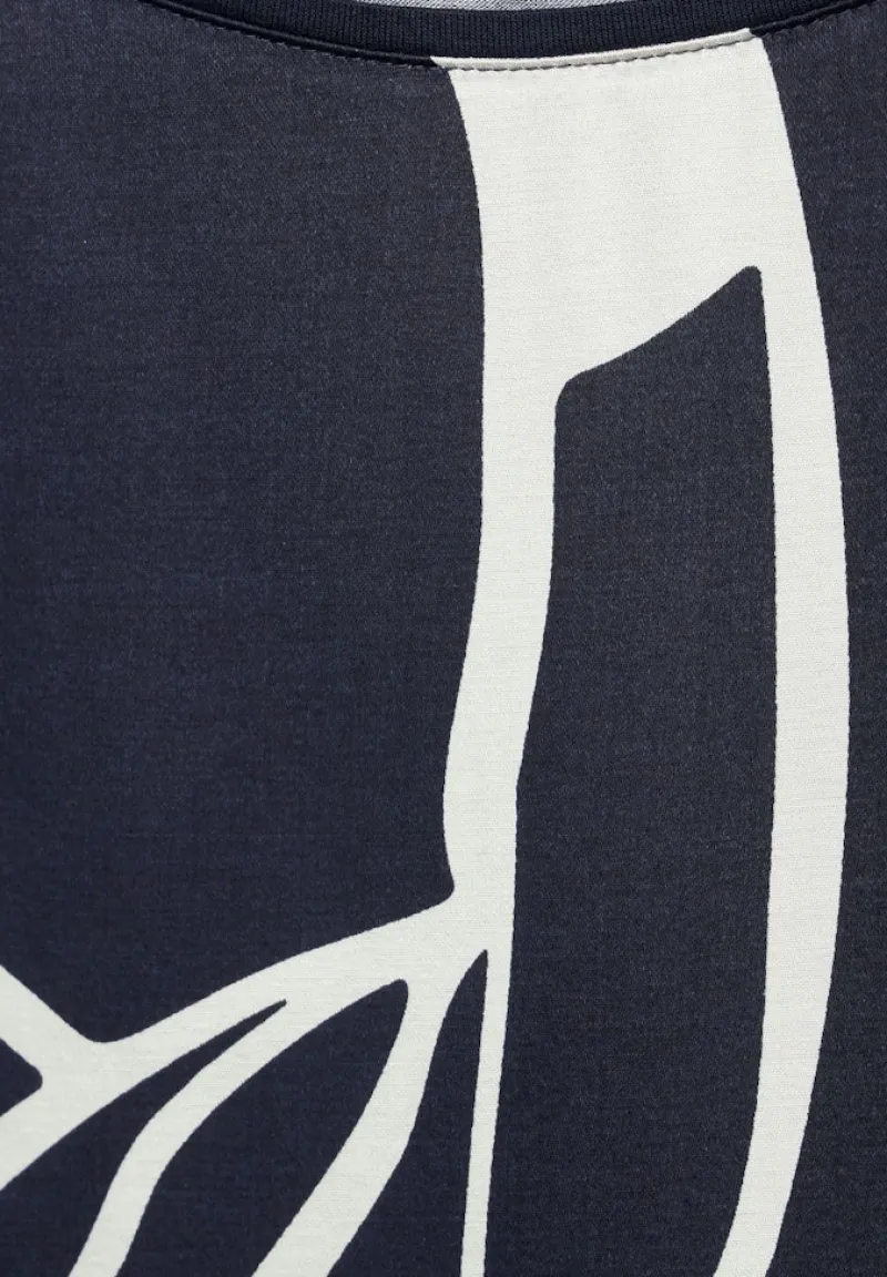 Street One Shirts*Printshirt im Materialmix deep blue