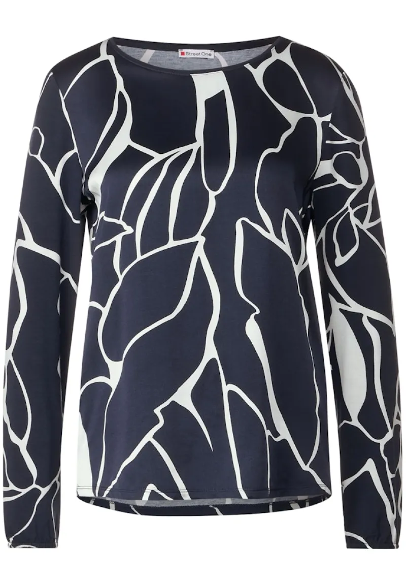 Street One Shirts*Printshirt im Materialmix deep blue