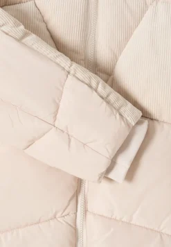 Cecil Jacken*Puffer Mantel mit Cordmix teddy vanilla white