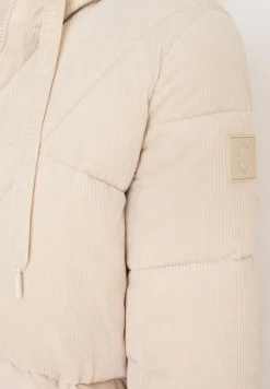 Cecil Jacken*Puffer Mantel mit Cordmix teddy vanilla white