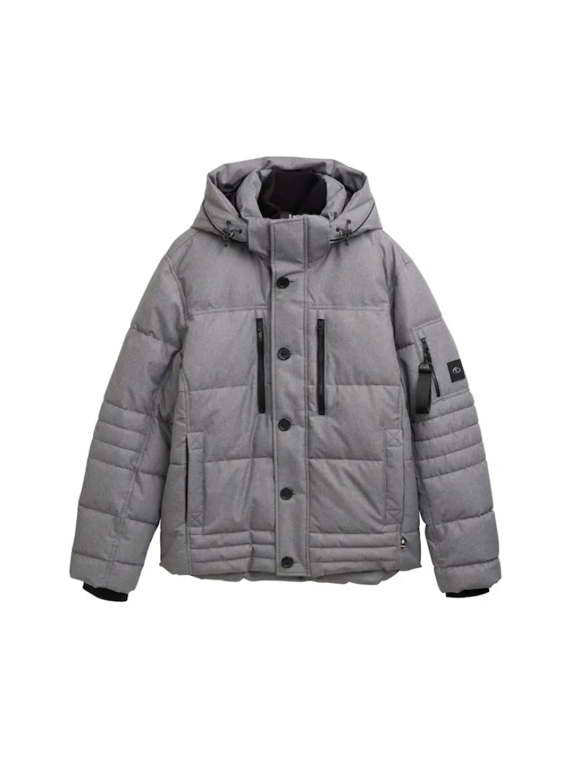 Tom Tailor Jacken|Big Boys*Puffer-Jacke mit abnehmbarer Kapuze mid grey melange structure