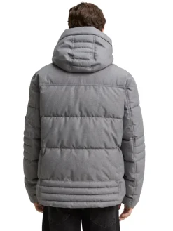 Tom Tailor Jacken|Big Boys*Puffer-Jacke mit abnehmbarer Kapuze mid grey melange structure