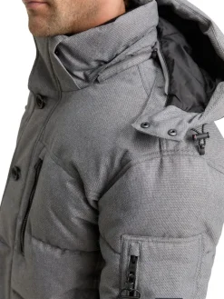 Tom Tailor Jacken|Big Boys*Puffer-Jacke mit abnehmbarer Kapuze mid grey melange structure