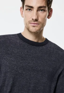 Street One Men Pullover & Sweatshirts|Big Boys*Pullover in Two Tone Optik nightfall blue