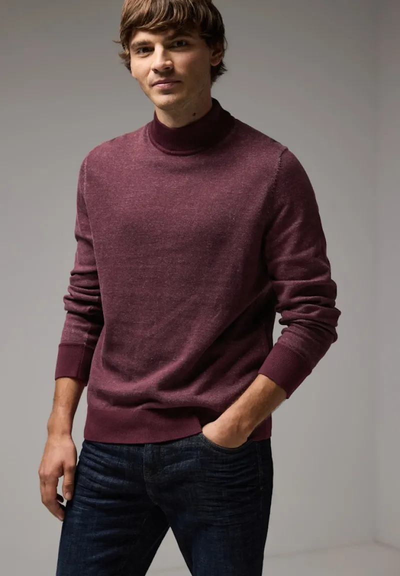 Street One Men Pullover & Sweatshirts|Big Boys*Pullover in Two Tone Optik vintage red