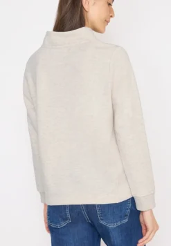 Cecil Pullover & Sweatshirts*Pullover mit Embroidery oat milk beige melange