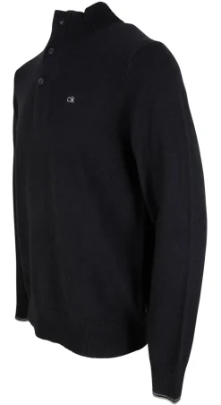 Calvin Klein Pullover & Sweatshirts*Pullover mit Knopfleiste Schwarz