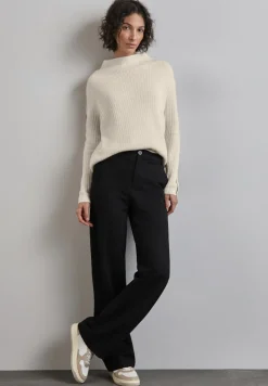 Street One Pullover & Sweatshirts*Pullover mit Kontrastdetail cream white melange