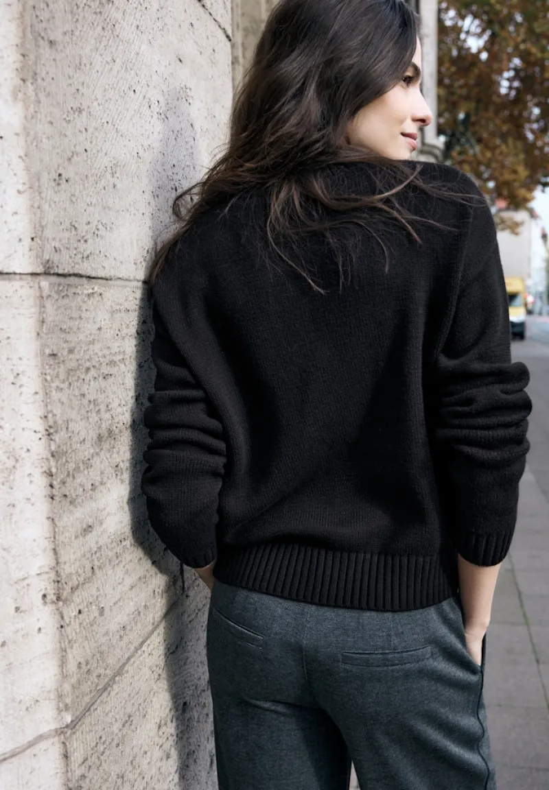 STREET ONE STUDIO Pullover & Sweatshirts*Pullover mit Nieten Black