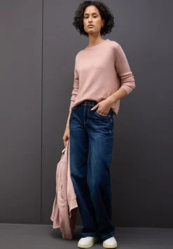 Street One Pullover & Sweatshirts*Pullover mit Rollkante faded rose mel.