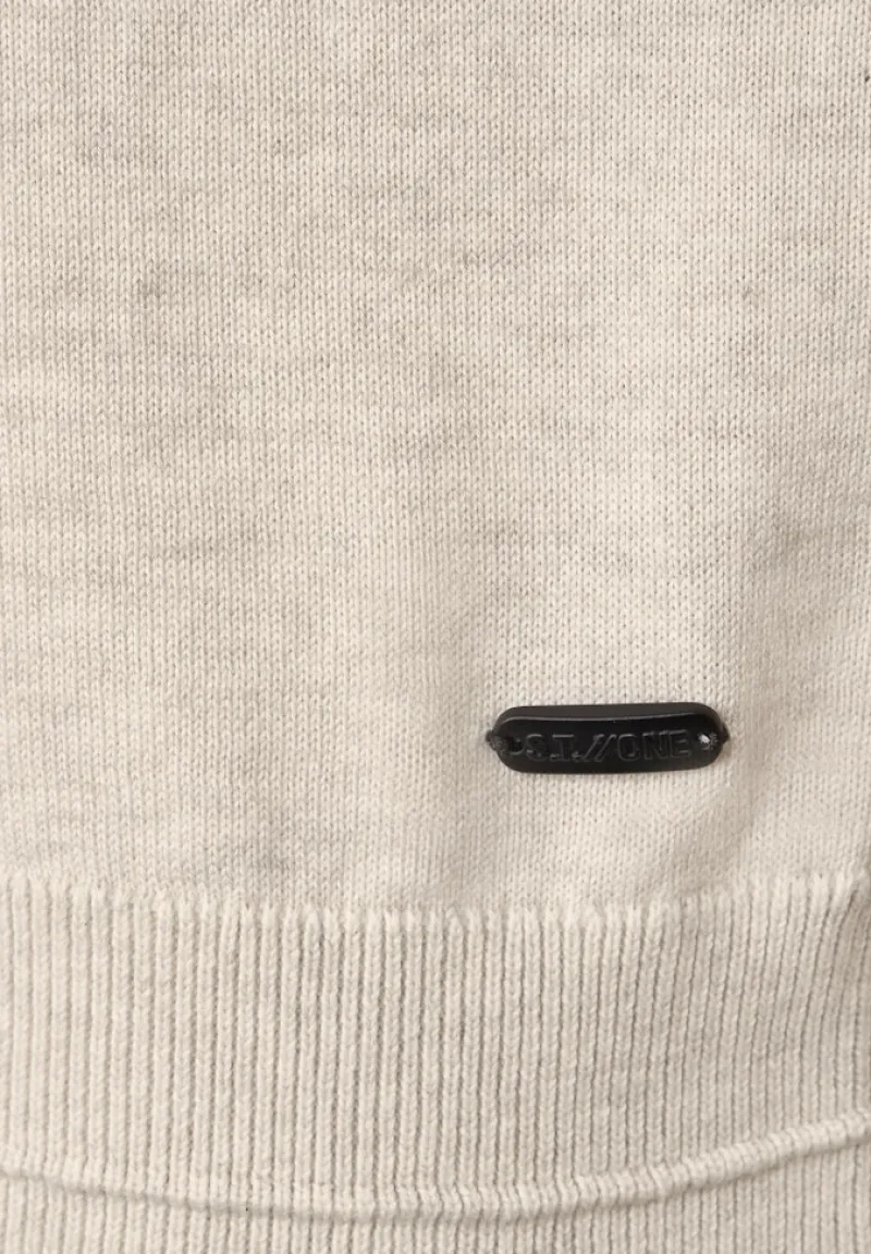 Street One Men Pullover & Sweatshirts*Pullover mit Rollkragen wool white