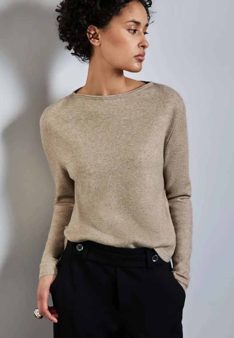 Street One Pullover & Sweatshirts*Pullover mit Schlitz-Detail honey sand mel.