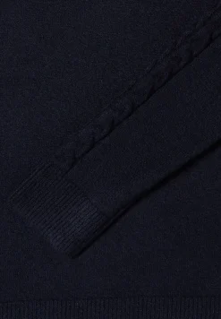 Cecil Pullover & Sweatshirts*Pullover mit Strickdetail urban dark blue