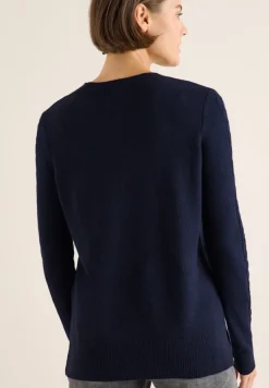 Cecil Pullover & Sweatshirts*Pullover mit Strickdetail urban dark blue