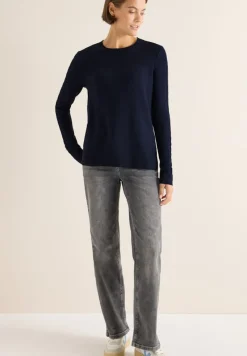 Cecil Pullover & Sweatshirts*Pullover mit Strickdetail urban dark blue