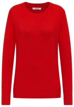 Cecil Pullover & Sweatshirts*Pullover mit Strickdetail Fiery Red