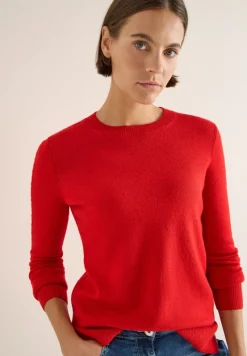 Cecil Pullover & Sweatshirts*Pullover mit Strickdetail Fiery Red
