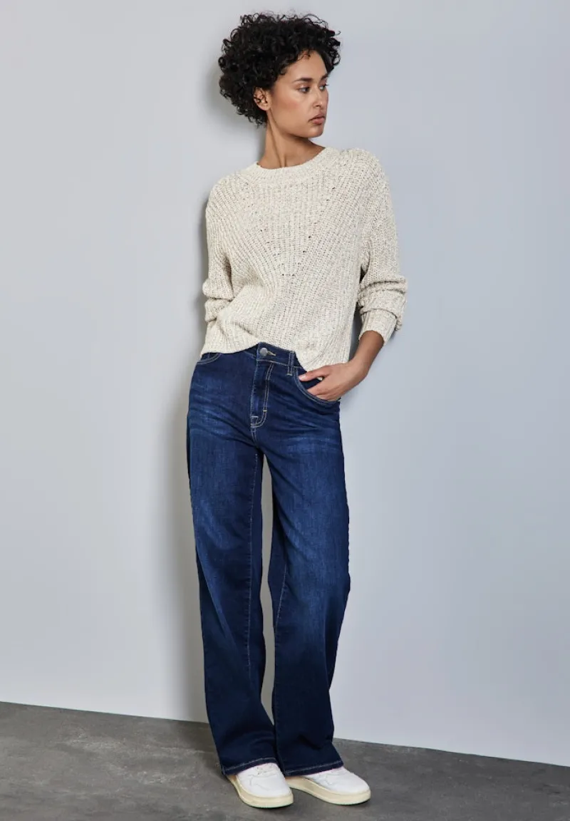 Street One Pullover & Sweatshirts*Pullover mit Strickmuster cloud cream mel.