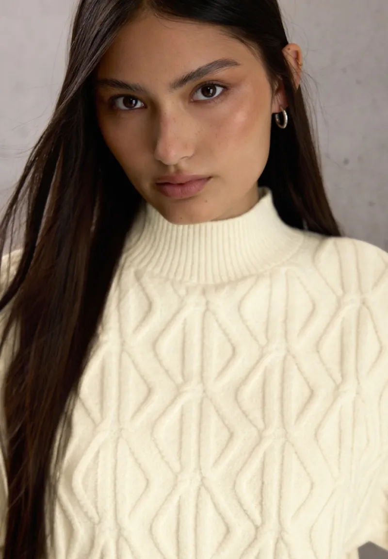 STREET ONE STUDIO Pullover & Sweatshirts*Pullover mit Strickmuster soft beige