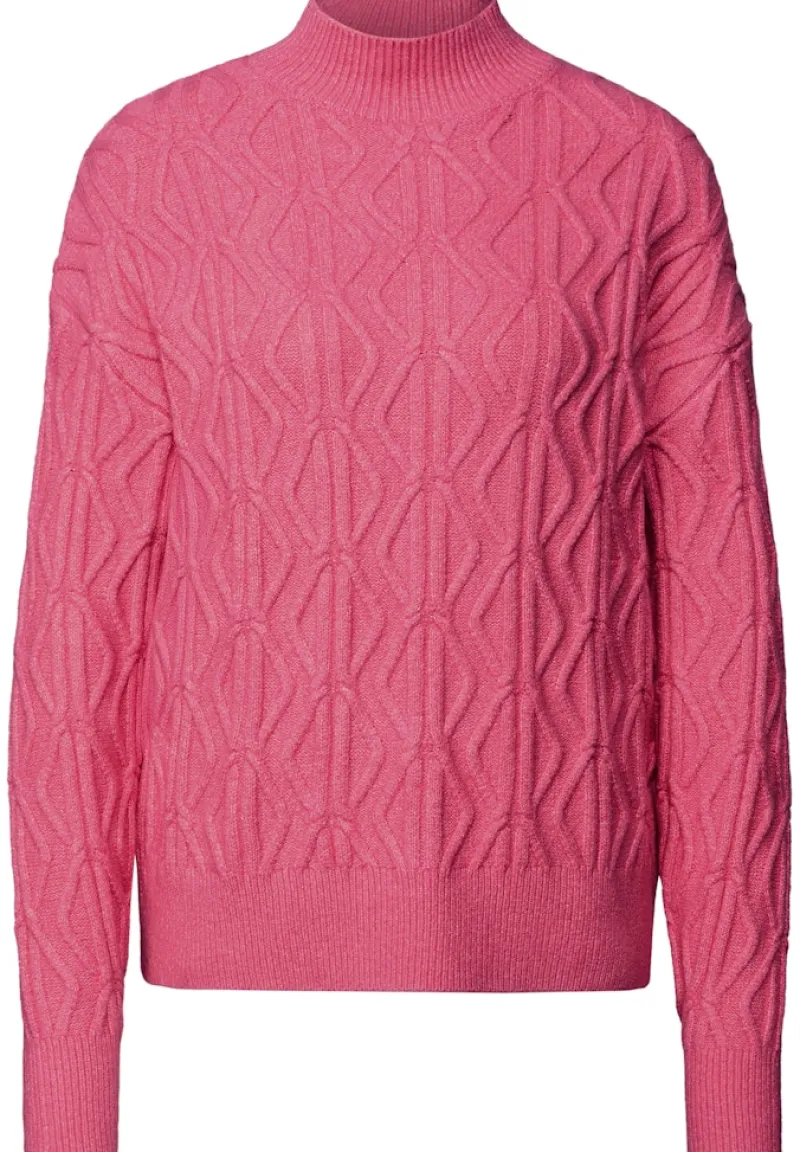 STREET ONE STUDIO Pullover & Sweatshirts*Pullover mit Strickmuster candy pink mel.
