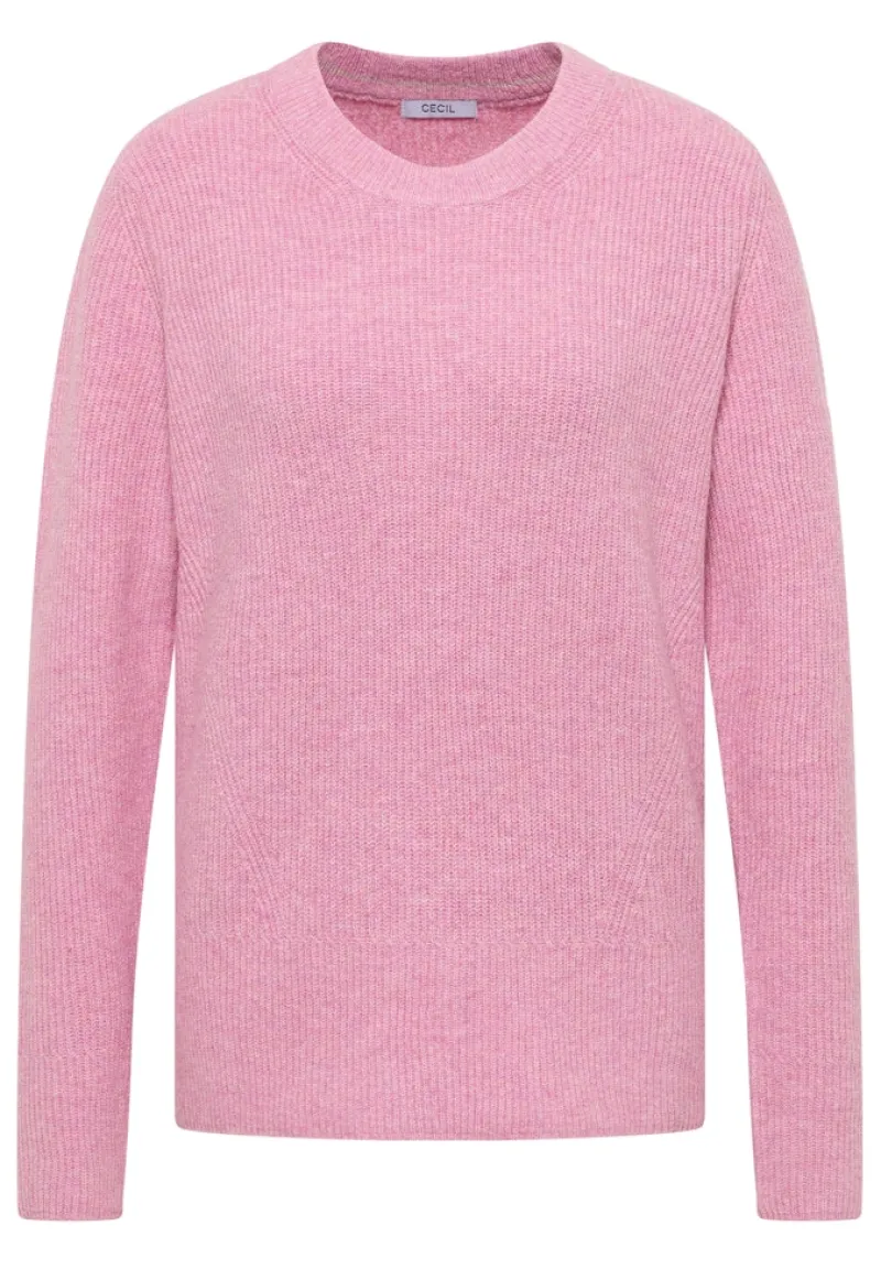 Cecil Pullover & Sweatshirts*Pullover mit Strukturdetails dark blossom melange