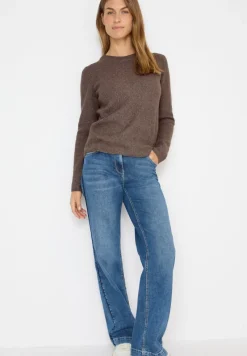 Cecil Pullover & Sweatshirts*Pullover mit Strukturdetails mushroom taupe melange