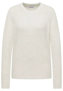 Cecil Pullover & Sweatshirts*Pullover mit Strukturdetails eggshell melange