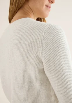Cecil Pullover & Sweatshirts*Pullover mit Strukturdetails eggshell melange