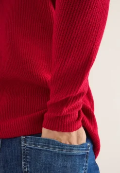 Cecil Pullover & Sweatshirts*Pullover mit Strukturdetails beaujolais red