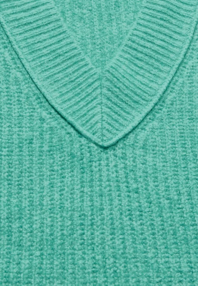 Cecil Pullover & Sweatshirts*Pullover mit V-Ausschnitt aventurine green melange