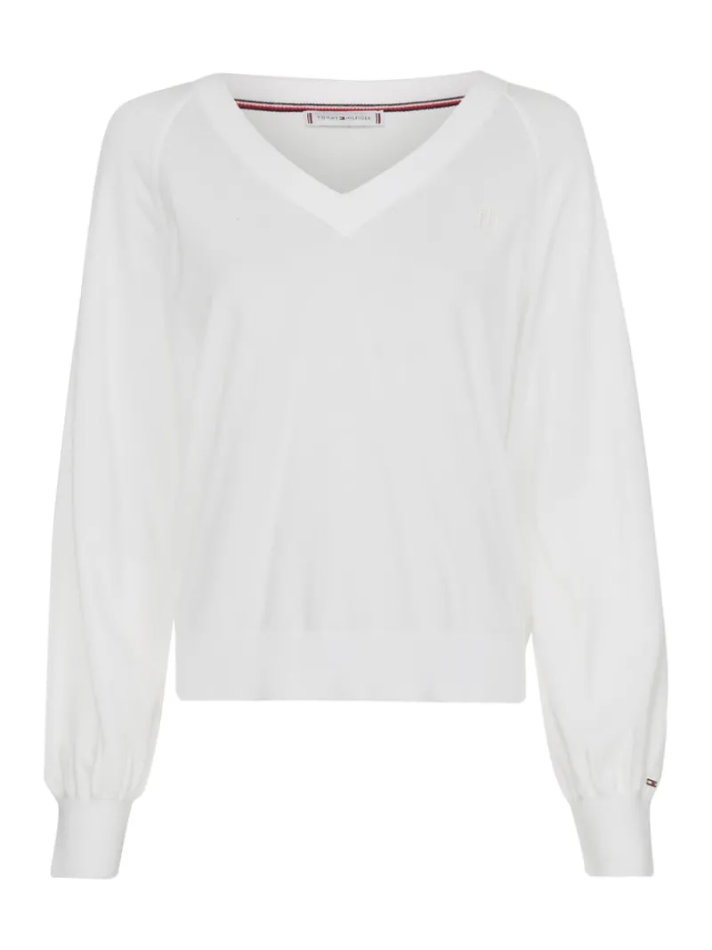 Tommy Hilfiger Pullover & Sweatshirts*Pullover mit V-Ausschnitt ecru
