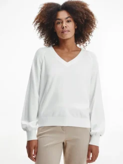 Tommy Hilfiger Pullover & Sweatshirts*Pullover mit V-Ausschnitt ecru